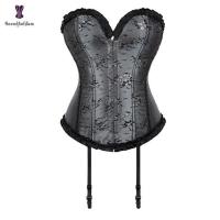 ราคา คอร์เซ็ทสำหรับผู้หญิงตัว Korset Pelangsing คอวีชุดกระชับสัดส่วนที่รัดเอวชุดรัดรูปลูกไม้ลายดอกสีเทาสีเขียวม่วงแดงชุดชั้นในเน้นรูปร่างเสื้อเสื้อรัดเอวดันทรง (20130282206)