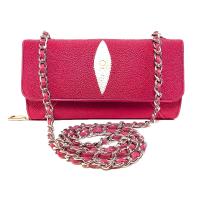 ราคา กระเป๋าสะพายไหล่หนังปลากระเบนแท้สำหรับผู้หญิงใบยาว ดีไซน์เก๋ไก๋ดูหรูหรา ร้อยสายสะพายบนตัวกระเป๋า หนังแท้100 (6246242259)