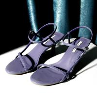 ราคา CODzj312680 4 Color Ins thin heeled sandals womens 2023 summer new ribbon fairy style high heeled shoes peep toe (19678642443)