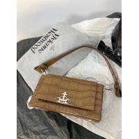 ราคา Vivienne จักรพรรดินี Dowager Saturn สีน้ำตาลแดงจระเข้หนังแก้วพื้นสว่างพกพาสะพายไหล่เดียวใต้วงแขนป้องกัน (20101779101)