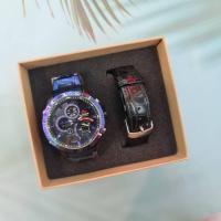 ราคา Watchtime D ziner นาฬิกาข้อมือยี่ห้อแบรนแท้ กันน้ำ100 มีสายหนังและสายเลท สลับสายเปลี่ยนได้ พร้อมกล่องแบรนด์แถมป้ายรับประกัน (13371339552)