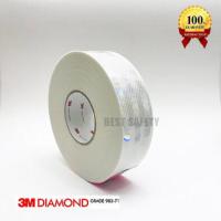 ราคา 3M แถบสะท้อนแสงติดรถไดมอนด์เกรด สีขาว ยาว 3 เมตร แบ่งขาย (4408842517)