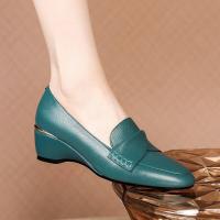 ราคา TYU TOP ZAZA รองเท้าหนังส้นตึกสไตล์เกาหลีรองเท้าสีดำสำหรับผู้หญิง 1130 (21026517745)