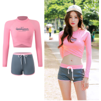 ราคา ชุดว่ายน้ำสีดำล้วนสำหรับผู้หญิงแขนยาวแบบเป็นชุดเล่นเซิร์ฟสีดำชุดว่ายน้ำมีซิปชุดอาบน้ำกางเกง2023ใหม่ (19794610401)