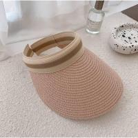 ราคา พร้อมส่ง แพ็คใส่กล่อง หมวกสานคาดผมผู้หญิง หมวกผู้ใหญ่ ครึ่งหัว หมวกปีก สไตล์เกาหลี หมวกกันแดดเปิดหัว หมวก เกาหลี (16857021407)