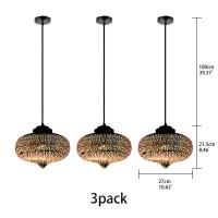 ราคา Modern 3D Stained Glass Shade LED Pendant Light E27 Bedroom Dining Room Living Room Bedside Cafe Interior Decorative Lamp (13341779726)