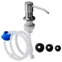 ราคา Soap Dispenser for Kitchen Sink Built in Countertop Soap Dispenser Pump Head with 46 inch Extension Tube Kit Silver (10220698894)