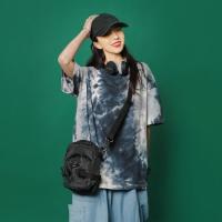 ราคา เสื้อยืดคอกลมแขนสั้นทรงโอเวอร์ไซส์ ลายมัดย้อม ทรงวัยรุ่นคอกลมOversize T shirt (16427294071)
