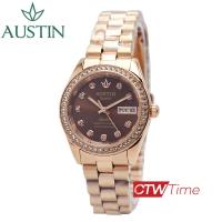 ราคา AUSTIN นาฬิกาข้อมือผู้หญิง สายสแตนเลส รุ่น AL1662T กระจก Sapphire กันรอยขีดข่วน (20878388825)
