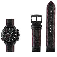 ราคา หนังแท้สายปลายโค้งสำหรับ Casio Edifice EQB 800L 900 500 501 สแตนเลสหัวเข็มขัดผีเสื้อสร้อยข้อมือผู้ชายสายนาฬิกา (19644597342)