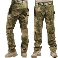 ราคา Outdoor Multicam Camouflage กางเกงยุทธวิธี Army Uniform กางเกงเดินป่ากางเกง Paintball Combat Cargo กางเกงเข่า Pad (15097139977)