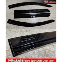 ราคา กันสาด Pajero sport 2015 2016 2017 2018 2019 2020 สีดำ ราคาพิเศษสุดๆ สินค้าตรงรุ่น สามารถติดตั้งได้เลย งานสวย ส่งฟรี (14981629417)