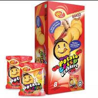 ราคา ขนมปังแครกเกอร์ มันฝรั่งแผ่นบางกรอบ ขนมปังแลบลิ้น Baked Potato Crisp มีให้เลือก 6 รสชาติ กล่องบรรจุ30ห่อ ขนมนำเข้า (13073762508)