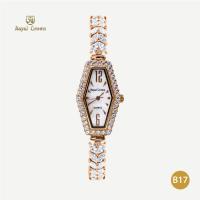 ราคา Royal Crown รุ่น 3810B นาฬิกาข้อมือผู้หญิงเล็กๆกันน้ำ ล้อมเพชร แบรนด์เนมแท้ Vayo Jewelry (21187948691)