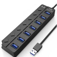 ราคา 1 Piece Switch Hub3 0 Splitter Hub Port Expander Black USB Computer Splitter 7 Prot 3 0 2 0 Hub (19726107784)