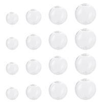 ราคา 32pcs 4 Sizes Mini Glass Globe Bottle 10 12 16 18mm Round Clear Ball Charms Double Hole Wish Ball Pendants for DIY Necklace Pendant Earring Jewelry Craft Making (20446049552)