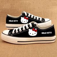 ราคา oudukaiy รองเท้าผ้าใบลําลอง ลาย hello kitty hello kitty สีดํา ทนต่อสิ่งสกปรก เหมาะกับการพกพาเดินทาง แฟชั่นฤดูใบไม้ร่วง สําหรับสตรี (20555265584)