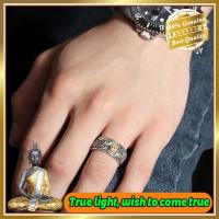 ราคา โชคเหรียญทองแดงแหวนราศีมีนดัชนีกว้างส่วนบุคคลทันสมัยของผู้ชายแหวนใส่นิ้วแหวนนำโชคแหวนปรับขนาดได้นำโชคแหวนนำโชคสำหรับเงิน2023แหวนเครื่องรางพร้อมแหวนพระพุทธรูป (20639232975)