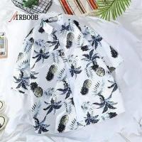 ราคา AIRBOOB สไตล์ลำลอง Beach เสื้อเชิ๊ตลายดอกไม้ผู้ชายแขนสั้นหลวม Hong Kong สไตล์ Retro Ruffian หล่อเสื้อเชิ้ตแบรนด์เนม (8407978766)