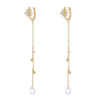 ราคา ZS 1คู่14พันชุบทองป้องกันการสูญหายผู้ถือต่างหูห้อยต่างหูสำหรับผู้หญิงสาวโซ่ยาวดอกไม้ดวงจันทร์กังหันลมวางต่างหู (8387872804)