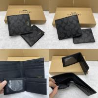 ราคา Ready Stock COACH Mens short wallet coin purse wallet clip ID card holder multi card wallet 74586 74993 (16487181706)