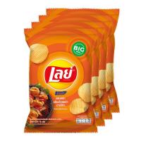 ราคา มันฝรั่งแท้ทอดกรอบแผ่นหยัก กลิ่นเอ็กซ์ตร้าบาร์บีคิว ตราเลย์ เลย์ ร็อค 4 x 67 กรัม แพ็ค รหัสสินค้า 35440 (20786462209)