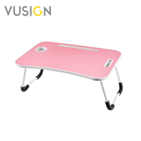 ราคา Vusign โต๊ะพับ โต๊ะวางโน๊ตบุ๊ค โต๊ะ พับเก็บได้ มีลิ้นชักเก็บของ มีที่วางแก้ว ช่องวางไอแพด folding computer desk (18500406279)