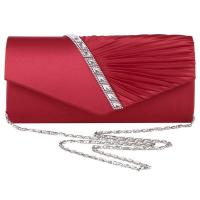 ราคา Ladies Diamond Ruffle Party Prom Bridal Evening Envelope Clutch Bag LY6682 apricot (14322380278)