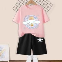 ราคา Kuromi Cinnamoroll เสื้อยืดเด็กกางเกงขาสั้น2ชิ้น เซ็ตน่ารัก Sanrio Anrio อนิเมะเสื้อผ้าลำลองเด็กผู้หญิงเด็กผู้ชายของขวัญกีฬา (19078371836)