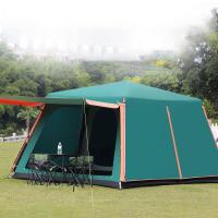 ราคา CAMPOUT Tent outdoor two room 5 8 person fully automatic rainproof double layer aluminium pole tent multi person camping tent (18777784513)