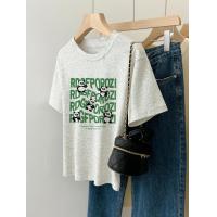 ราคา เสื้อยืดแขนสั้นผ้าสแปนเด็กซ์8 ผ้าฝ้าย92 210ก สำหรับผู้หญิงเข้ารูปพอดี (19804448214)