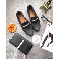 ราคา รองเท้าไม่มีส้นผู้ชาย Bally Cowhide หนาและนุ่มมากเย็บพื้นรองเท้าทั้งหมดทนทานสุดๆไม่มีอะไรที่จะทำให้ขนาด39 45 สีดำ (19345029304)