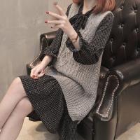 ราคา สเวตเตอร์ถักยาวสองชุดว่ายน้ำแบบกางเกงขาสั้นและเสื้อกล้ามมีสไตล์และมินิมอลชุดชุดแขนกุดทรงหลวมกระโปรงลายตารางฤดูใบไม้ผลิและฤดูใบไม้ร่วง (18751693299)