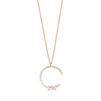 ราคา A CEMI C Baguette Necklace สร้อยคอเงินแท้ ชุบทอง 18K โรสโกลว์ (7479142803)