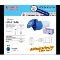 ราคา P1 213 6H SUMO ปลั๊กเพาเวอร์ ตัวเมียกลางทาง 3 ขา 2P E กันฝุ่น IP44 16A 220 250V รุ่น P1 213 6H ปลั๊กอุตสาหกรรม ตัวแทนจำหน่าย (1325996389)