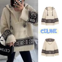 ราคา cod 100 แบรนด์ใหม่แท้ CELINE SS23 สีเบจหมวกคลุมศีรษะสำหรับสุภาพสตรีเสื้อกันหนาวผู้หญิง cvbrcbs (21198568447)