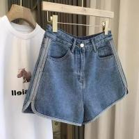 ราคา VTA กางเกงยีนส์ขาสั้นสาวฤดูร้อน 2023 เอวสูงแสดงผอมกางเกง A line HM 48 (20467187025)