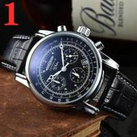 ราคา 2023 Hot Sale New Zeppelin Watch Fashion Three Eyes Running Second Multifunctional Chronograph Top Leather Business Quartz Watch (17275854561)