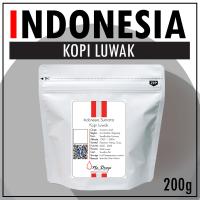 ราคา เมล็ดกาแฟอินโดนีเซีย สุมาตรา โกปิลูวาค กาแฟขี้ชะมด Indonesia Sumatra Kopi Luwak Coffee Beans เมล็ดกาแฟต่างประเทศ 200g (8970480893)