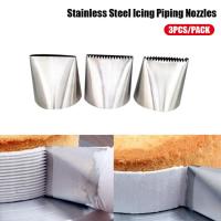 ราคา 3ชิ้นหัวฉีดไอซิ่งสแตนเลสเหล็กไอซิ่งหัวบีบครีมสำหรับเครื่องมือตกแต่งอุปกรณ์การทำขนมอบฟองดอง (18691939812)