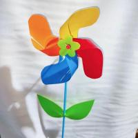 ราคา กังหัน พร้อมด้าม กังหันลม พลาสติก ขนาด 8 นิ้ว 12 นิ้ว สีสันสวยสดใส (20785027122)