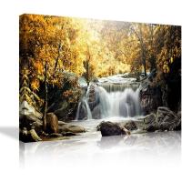 ราคา ธรรมชาติผ้าใบวาดภาพฤดูใบไม้ร่วงป่าภูเขาไหลน้ำตกงานศิลปะ Hd โปสเตอร์สำหรับห้องนั่งเล่นภาพศิลปะตกแต่งผนังบ้าน (20219178810)