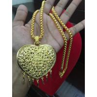 ราคา พร้อมส่ง จี้ทองหัวใจ ฉลุลายห้อยระย้าสวย พร้อมสร้อยคอ 24 นิ้ว (9029694059)