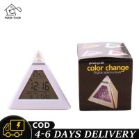 ราคา รูปร่างพีระมิดนาฬิกาปลุก Led ดิจิตอลแสดงอุณหภูมิข้อมูลเวลานาฬิกาตั้งโต๊ะ7เปลี่ยนสีได้ (17293151548)