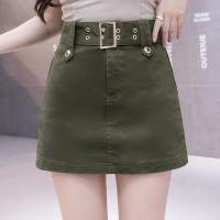 ราคา YIMEI ชุดทำงานสีเขียวทหารกระโปรงยีนส์ขนาดเล็กกระโปรงเด็กผู้หญิงกระโปรงยีนส์สำหรับใส่2023ฤดูร้อนกระโปรงผ้ายีนส์แฟชั่นใหม่ (18447136460)