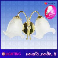 ราคา WH โคมไฟกิ่งติดผนังภายใน กิ่งเดี่ยว กิ่งคู่ สีทอง หลอด LED 5W รุ่น WL 6303 1 2KG LED 5W (5166746964)