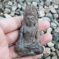 ราคา พระสิกขี พระสิกขีนั่งสมาธิหลังพระรอด เนื้อดิน (12759824874)