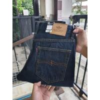 ราคา กางเกงยีนส์ กระบอกเล็ก ไม่ยืด เป้าซิป สีฟอกดำ รหัส R329 (17079880901)