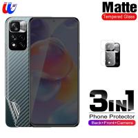 ราคา ฟิล์มกระจกนิรภัยแบบเต็มหน้าจอฟิล์มกันรอย3in1 9H ผิวด้านสำหรับ MI Xiaomi Redmi Note 11 Pro 5G 11 Pro Plus 11S 5G 11S 11 4G ป้องกันลายนิ้วมือ (14022178433)