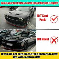 ราคา 1Set for Dodge Challenger R T Scat Pack Bumper Lip Splitter Spoiler Trim Cover Replacement Front (20077417047)